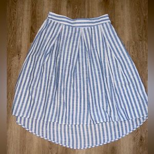 Light weight Blue and White Stripped skirt